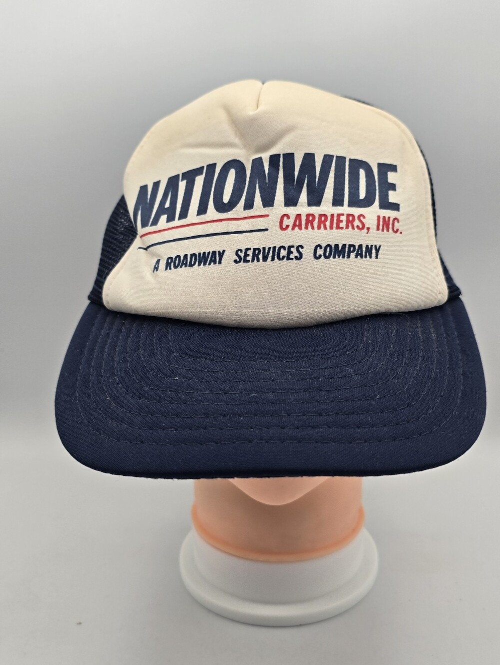 Vintage Sport Cap Nationwide Carriers Roadway Services Trucker Adj.Snapback Hat